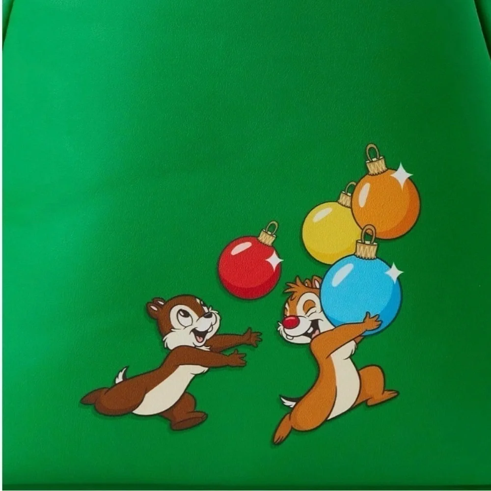 Disney Loungefly Chip & Dale Holiday Christmas Tree Lights Ornaments Backpack